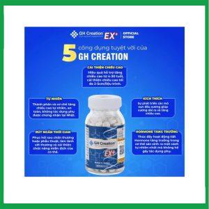 Nhà Thuốc Tiến Thành - GH Creation EX+ , Viên uống tăng chiều cao chính hãng của Nhật, hộp 270 viên 1 Nhà Thuốc Tiến Thành - GH Creation EX 2