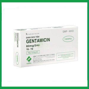 Dung dịch tiêm Gentamicin 80mg/2ml Vidipha điều trị nhiễm khuẩn nặng (10 ống x 2ml)