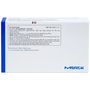 Nhà Thuốc Tiến Thành - Thuốc Glucophage 1000mg Merck điều trị đái tháo đường type 2 (2 vỉ x 15 viên) 1 Nhà Thuốc Tiến Thành - Glucophage 1000mg 1