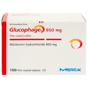 Thuốc Glucophage 850mg Merck điều trị đái tháo đường tuýp 2 (5 vỉ x 20 viên)