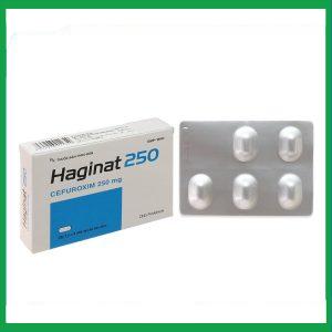 Thuốc Haginat 250 DHG điều trị nhiễm khuẩn (2 vỉ x 5 viên)