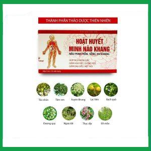 Nhà Thuốc Tiến Thành - Viên uống Hoạt Huyết Minh Não Khang hỗ trợ hoạt huyết, giảm đau đầu, chóng mặt, mất ngủ (3 vỉ x 10 viên) 1 Nhà Thuốc Tiến Thành - Hoat Huyet Minh Nao Khang 1