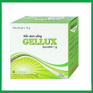 Hỗn dịch uống Gellux 1g Davipharm điều trị ngắn ngày loét tá tràng, dạ dày lành tính (20 gói x 15g)