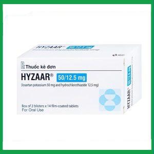 Hyzaar 50/12.5mg trị tăng huyết áp (2 vỉ x 14 viên)