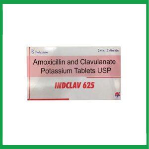 Thuốc kháng sinh Indclav 625 điều trị nhiễm trùng (Hộp 2 vỉ x 10 viên)
