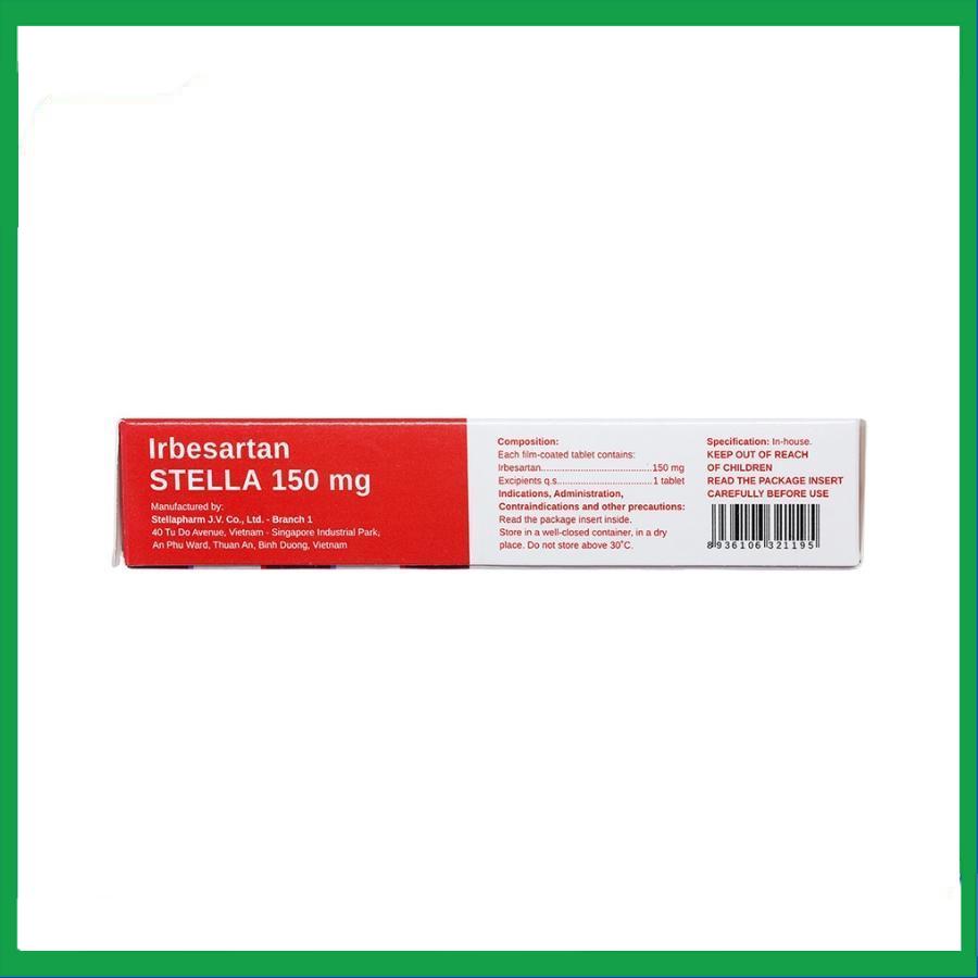 Irbesartan-Stella.jpg Nhà Thuốc Tiến Thành - Irbesartan Stella