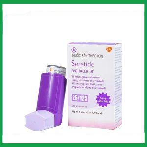 Khí dung Seretide Evohaler DC 25/125 trị hen phế quản (120 liều)