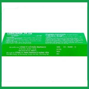 Nhà Thuốc Tiến Thành - Viên nén Loratadin 10mg giảm viêm mũi dị ứng, ngứa và mày đay (1 vỉ x 10 viên) 3 Nhà Thuốc Tiến Thành - Loratadin 10mg Traphaco 2