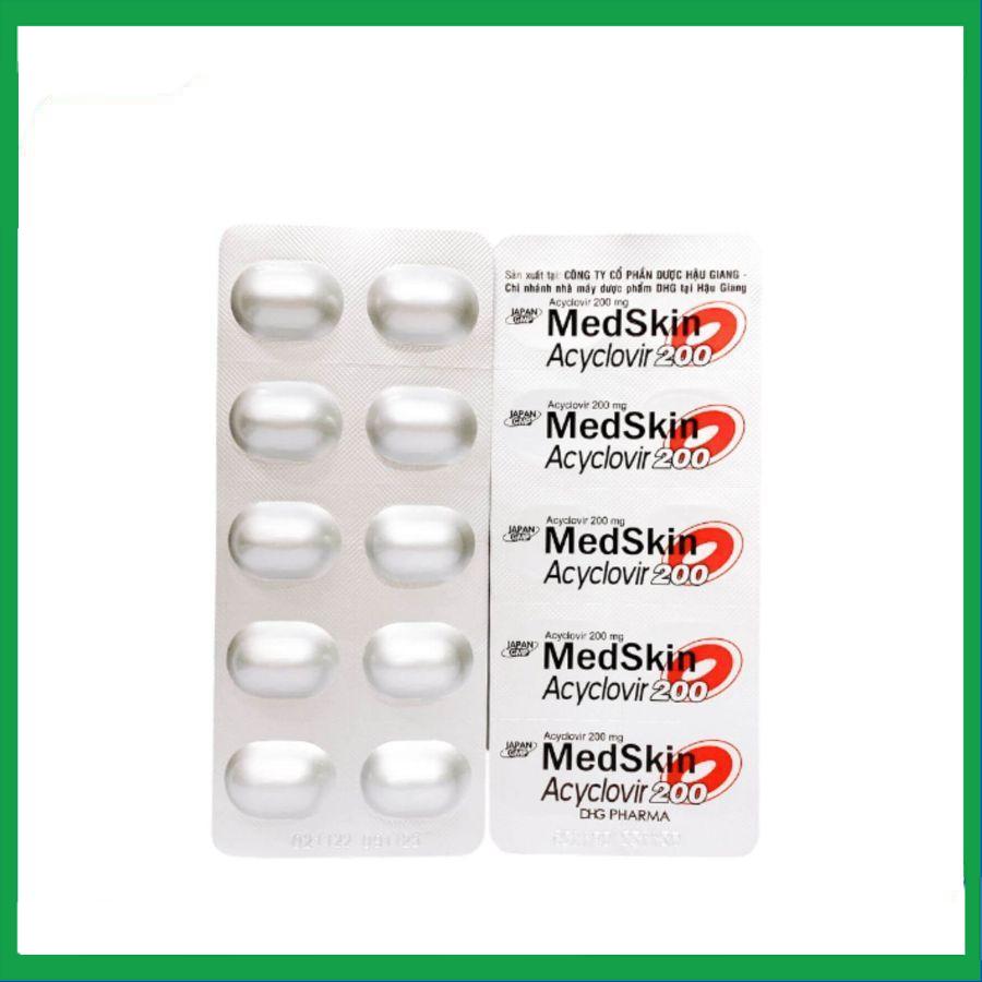 Medskin-Acyclovir-200mg-2.jpg Nhà Thuốc Tiến Thành - Medskin Acyclovir 200mg 2