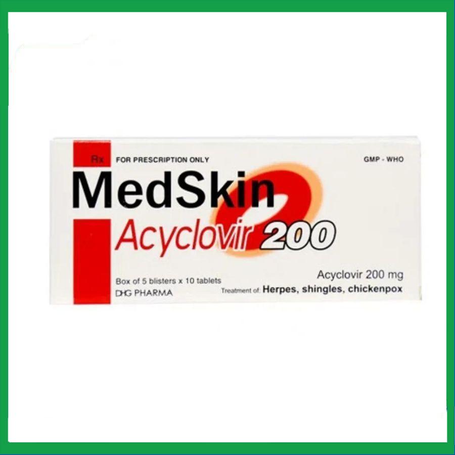 Medskin-Acyclovir-200mg.jpg Nhà Thuốc Tiến Thành - Medskin Acyclovir 200mg