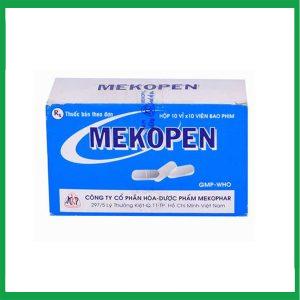 Thuốc Mekopen Mekophar điều trị bệnh nhiễm khuẩn đường hô hấp trên Hộp 10 vỉ x 10 viên