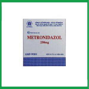 Nhà Thuốc Tiến Thành - Viên nén Metronidazol 250mg Nghệ An điều trị nhiễm kí sinh trùng, nhiễm khuẩn (Hộp 20 vỉ x 10viên) 2 Nhà Thuốc Tiến Thành - Metronidazol 250mg Nghe An 2