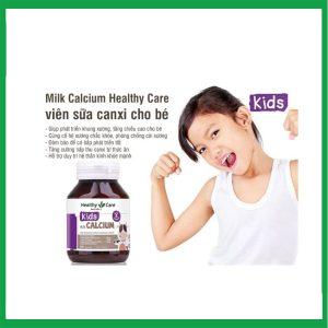 Nhà Thuốc Tiến Thành - Viên uống Healthy Care Kid’s Milk Calcium bổ sung canxi, Vitamin D3 (Chai 60 viên) 1 Nhà Thuốc Tiến Thành - Milk Calcium 2