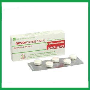 Thuốc Novomycine 3 M.IU điều trị nhiễm khuẩn hô hấp, da và sinh dục ( 2 vỉ x 5 viên)