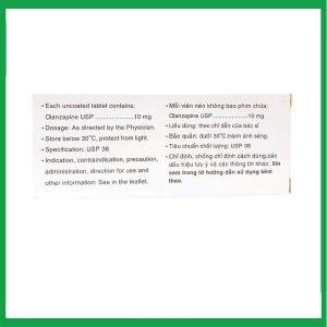 Nhà Thuốc Tiến Thành - Thuốc Olavex 10 điều trị bệnh tâm thần phân liệt (3 vỉ x 10 viên) 1 Nhà Thuốc Tiến Thành - Olavex 10 2