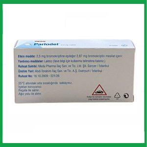 Nhà Thuốc Tiến Thành - Thuốc Parlodel Meda (2,5mg) - Điều trị bệnh nhân tăng Prolactin 1 Nhà Thuốc Tiến Thành - Parlodel 3