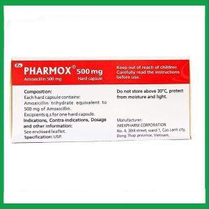 Nhà Thuốc Tiến Thành - Viên nang cứng Pharmox 500mg điều trị các trường hợp nhiễm khuẩn (10 vỉ x 10 viên) 1 Nhà Thuốc Tiến Thành - Pharmox 500mg 2