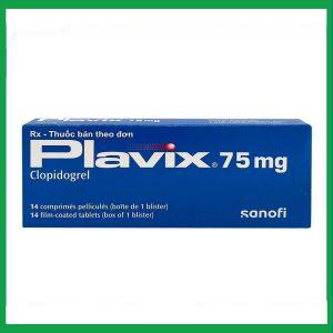 Viên nén Plavix 75mg phòng ngừa thành lập cục máu đông, huyết khối (1 vỉ x 14 viên)