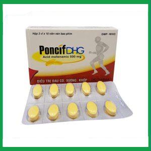 Nhà Thuốc Tiến Thành - Thuốc Poncif 500mg DHG điều trị giảm đau cơ, đau do chấn thương, đau răng (3 vỉ x 10 viên) 1 Nhà Thuốc Tiến Thành - Poncif2