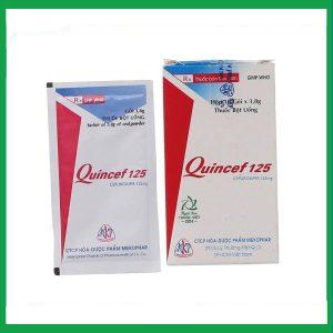 Thuốc bột uống Quincef 125 Mekophar điều trị nhiễm khuẩn đường hô hấp trên (10 gói x 3.8g)