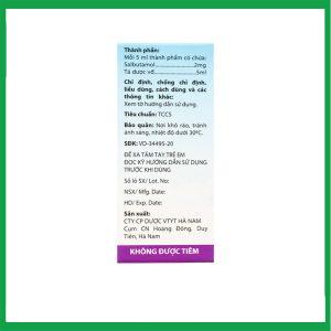 Nhà Thuốc Tiến Thành - Dung dịch uống Sallet Hà Nam điều trị hen phế quản, co thắt phế quản (100ml) 1 Nhà Thuốc Tiến Thành - Sallet 1