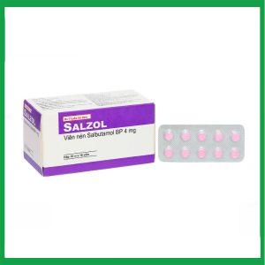 Nhà Thuốc Tiến Thành - Thuốc Salzol 4mg Windlas Biotech điều trị các chứng hen suyễn, khó thở liên tục (10 vỉ x 10 viên) 3 Nhà Thuốc Tiến Thành - Salzol1