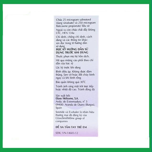 Seretide-Evohaler2.jpg Nhà Thuốc Tiến Thành - Seretide Evohaler2