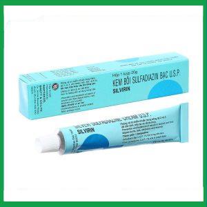 Kem bôi Silvirin Raptakos phòng ngừa và điều trị nhiễm khuẩn trong phỏng độ hai, độ ba (20g)