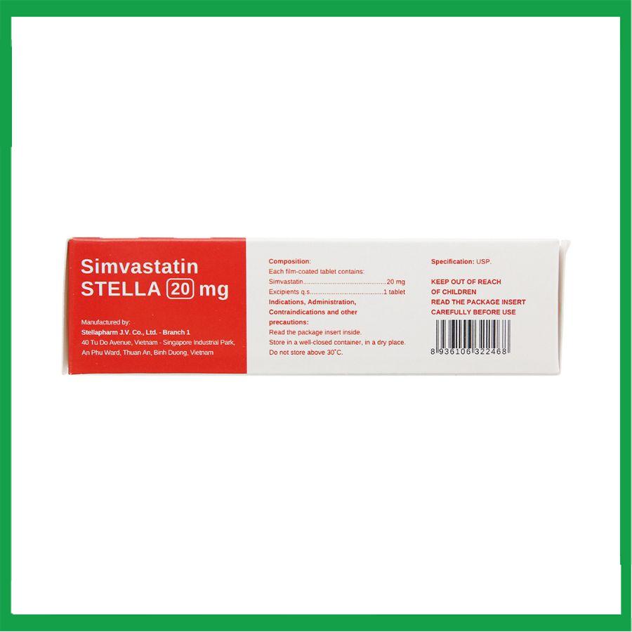 Simvastatin-20-mg-Stella-3.jpg Nhà Thuốc Tiến Thành - Simvastatin 20 mg Stella 3