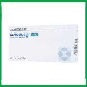 Nhà Thuốc Tiến Thành - Viên nhai Singulair 4mg dự phòng và trị hen phế quản mạn tính (2 vỉ x 14 viên) 1 Nhà Thuốc Tiến Thành - Singulair 4mg 2