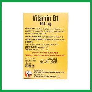 Nhà Thuốc Tiến Thành - Thuốc bổ sung Vitamin B1 100mg (Mediplantex) hộp 10 vỉ x 10 viên 1 Nhà Thuốc Tiến Thành - Smart pharma 12 2