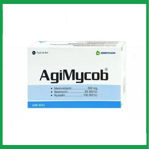 Viên đặt phụ khoa Agimycob Agimexpharm điều trị viêm âm đạo ( Hộp 1 vỉ x 10 viên)
