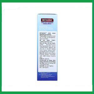 Nhà Thuốc Tiến Thành - Xịt mũi Betadine Cold Defense Nasal Spray Kids 1+ 20ml dùng cho cảm cúm trẻ em 2 Nhà Thuốc Tiến Thành - Smart pharma 2024 11 26T082657.102