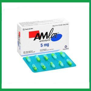 Thuốc Amlor 5mg Viatris điều trị tăng huyết áp, đau thắt ngực (3 vỉ x 10 viên)