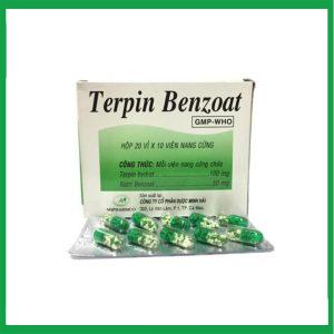 Thuốc Terpin Benzoat Mipharmco trị ho, long đờm ( Hộp 20 vỉ x 10 viên)