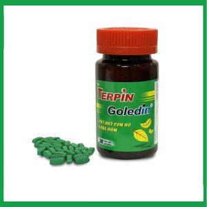Thuốc Terpin Goledin NIC Pharma cắt đứt cơn ho, long đờm ( Lọ 300 viên)