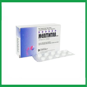 Thuốc Meritintab điều trị hội chứng ruột kích thích, viêm loét dạ dày-tá tràng ( Hộp 10 vỉ x 10 viên)