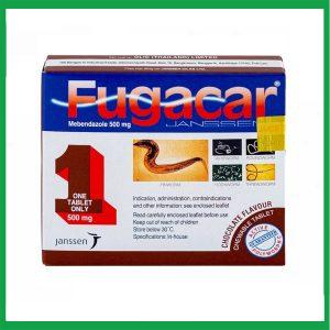 Thuốc Fugacar Janssen hương socola điều trị nhiễm một hay nhiều loại giun đường ruột ( Hộp 1 viên)