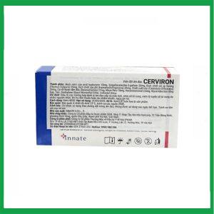 Nhà Thuốc Tiến Thành - Viên đặt phụ khoa Cerviron Innate điều trị các bệnh lý âm đạo, viêm cổ tử cung ( Hộp 10 viên) 2 Nhà Thuốc Tiến Thành - Smart pharma 2025 03 05T140604.967