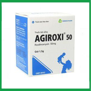 Thuốc Agiroxi 50 Agimexpharm điều trị nhiễm khuẩn do Mycoplasma pneumoniae ( Hộp 20 gói)