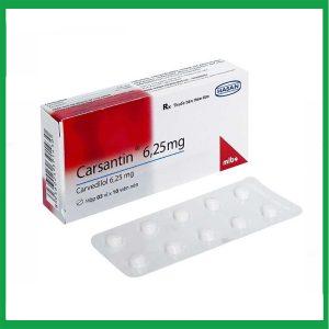 Thuốc Carsantin 6.25mg Hasan điều trị tăng huyết áp vô căn (3 vỉ x 10 viên)