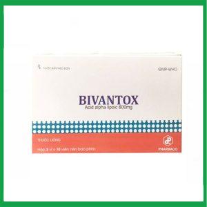 Thuốc Bivantox 600mg Pharbaco điều trị rối loạn cảm giác, đau dây thần kinh (Hộp 3 vỉ x 10 viên)