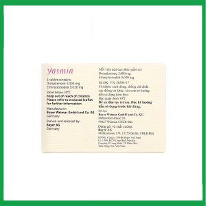 Nhà Thuốc Tiến Thành - Thuốc Yasmin Bayer dùng tránh thai (1 vỉ x 21 viên) 1 Nhà Thuốc Tiến Thành - Smart pharma 2025 04 11T125604.259