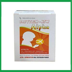 Thuốc Babytrim - New Alpha Pharbaco điều trị phù nề sau chấn thương, phẫu thuật, bỏng (10 gói x 15g)