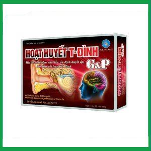 Viên uống Hoạt Huyết T-Đình G&P hỗ trợ điều trị đau đầu, đau nửa đầu, ổn định huyết áp (3 vỉ x 10 viên)