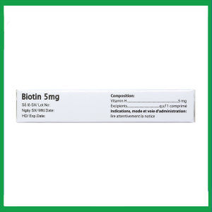 Nhà Thuốc Tiến Thành - Viên nén Biotin 5mg rụng tóc, viêm da bong, thiếu hụt vitamin H (2 vỉ x 10 viên) 2 Nhà Thuốc Tiến Thành - Smart pharma 25