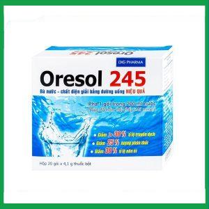 Bột pha uống Oresol 245 DHG Pharma bù nước, bổ sung chất điện giải, điều trị mất nước do tiêu chảy (20 gói x 4.1g)