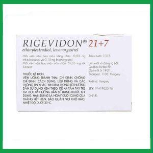 Nhà Thuốc Tiến Thành - Thuốc Rigevidon 21+7 Gedeon dùng cho tránh thai (3 vỉ x 28 viên) 1 Nhà Thuốc Tiến Thành - Smart pharma 62