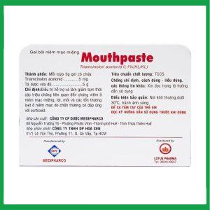 Nhà Thuốc Tiến Thành - Gel bôi niêm mạc miệng Mouthpaste Medipharco giảm viêm, tổn thương ( Tuýp 5g) 2 Nhà Thuốc Tiến Thành - Smart pharma 67 2