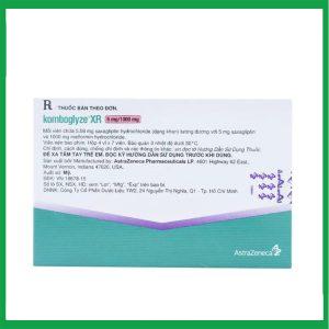 Nhà Thuốc Tiến Thành - Thuốc Komboglyze XR 5mg/1000mg AstraZeneca hỗ trợ kiểm soát đường huyết ( Hộp 4 vỉ x 7 viên) 1 Nhà Thuốc Tiến Thành - Smart pharma 74 1